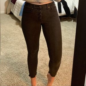 Madewell High Rise Black Skinny Jeans